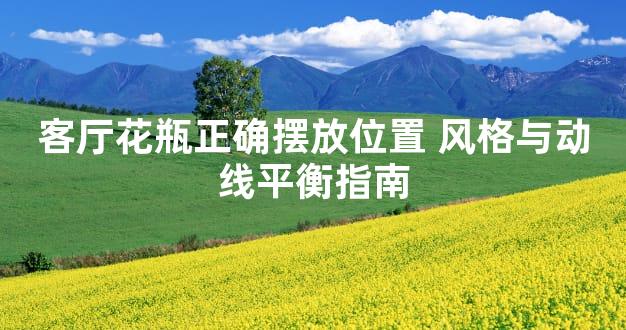 客厅花瓶正确摆放位置 风格与动线平衡指南